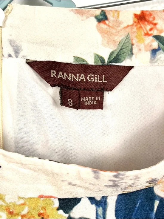 Anthropologie Size 8 Ranna Gill Floral A-Line Jardin Skirt in Multicolor Blooms - Picture 8 of 8